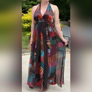 SIGNATURE Multicolor Size 20 W. Maxi Dress
